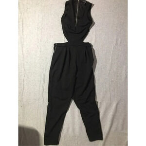 Womens Fashion Nova Jumpsuit Size Large Black Cutout Formal Casual Girls Night